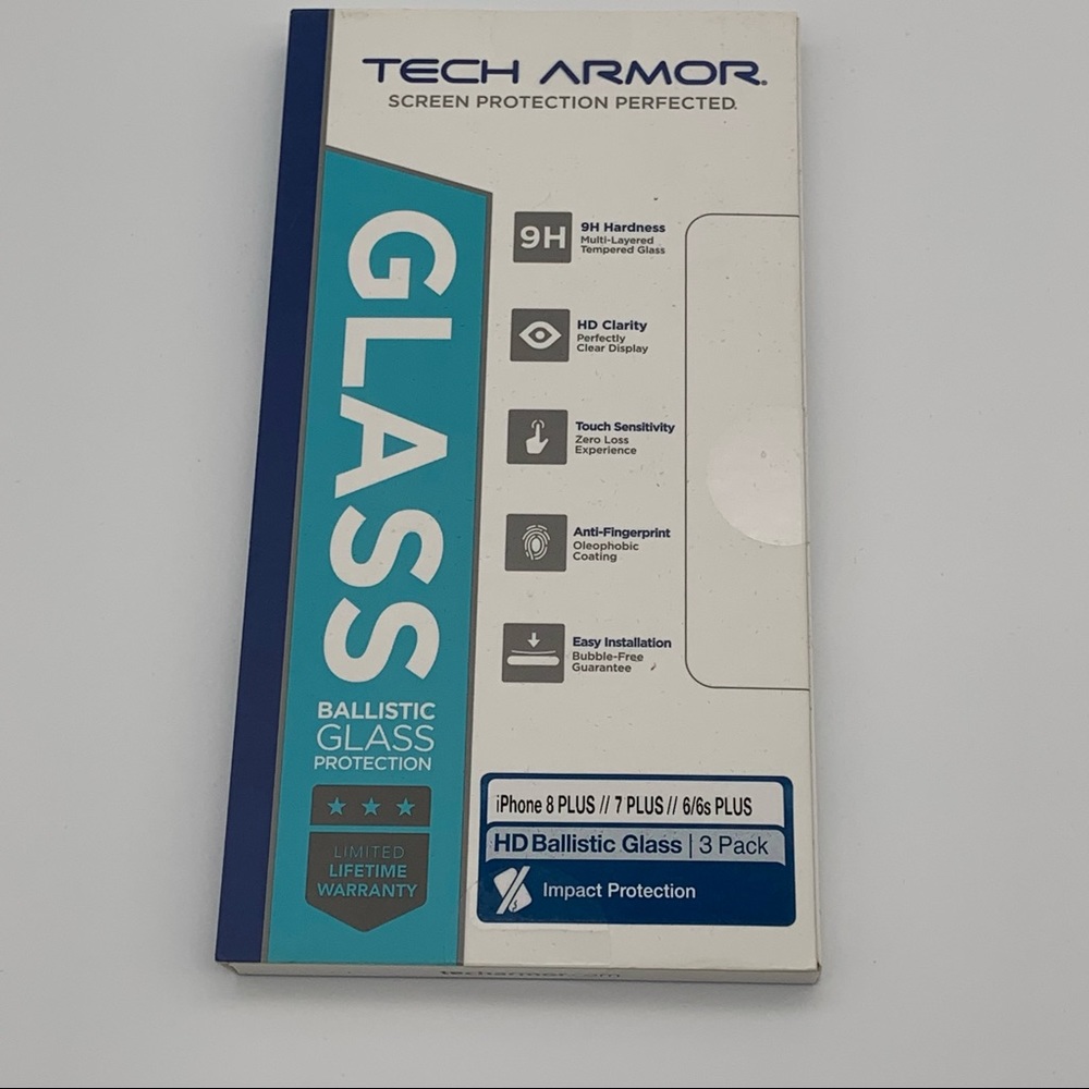 NIB Tech Armor HD Ballistic Glass Screen Protector